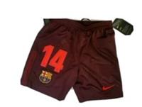 U# Nike FC Barcelona Third 2017/18 Junior Football Shorts Size S Burgundy