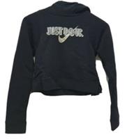 Nike Modern Cropped Hoodie Black JUNIOR Size L 12 13yrs REF CL6