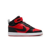 Nike Court Borough Mid 2 Big Kids' Shoe Black/Red UK 1 EUR 33 US 1.5Y *REFCRS132