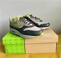 🔥Brand New Nike Air Max 1 SP x HUF Retro Trainers Anthracite Grey Pear UK 8.5🔥