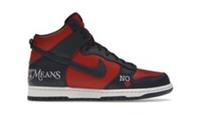 SUPREME X NIKE SB DUNK HIGH BY ANY MEANS RED NAVY 5.5 Uk / 6 Us