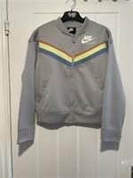 GIRLS NIKE GREY LOOSE FIT HERITAGE ZIP UP JACKET UK SIZE MEDIUM (137 - 146CM) BN