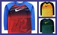 New Boys Genuine Nike Just Do IT Long Sleeve -T Shirt Top Size Age 3-7 Dri-Fit