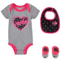 Nike Girk Futura Vest Hat boots Baby Unisex Romper Sizes -6-12 Months Pink/Grey
