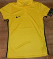 Nike Academy Ladies Netball Polo Shirt In Yellow Size 12 Medium DRI-FIT UNISEX - M Regular