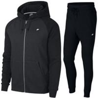 Nike Air Mens Tracksuit Hoodie Fleece Joggers Sweatpants Bottoms Zip Logo Black - M Regular