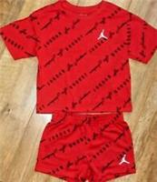 NIKE JORDAN Girls INFAINTS CLASSICS TOP & SHORTS Age 3-7 YEARS ALL OVER PRINT
