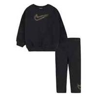 New NIKE INFAINTS CLASSICS TRACKSUIT Age 18-24 MONTH BLACK/GOLD SWOOSH