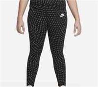 New NIKE Girls Legging Ages from 10-14 black All over tick print NIKE LOGO