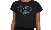 Nike Air smile Girls Pro Short-Sleeve Junior T Shirt Girls Top AGE -10-14 BLACK