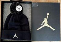 NIKE Jordan stud Black Genuine Stylish Snow Beanie Hat AGE 12-16 Gift Box Limite