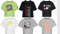 Nike Air Girls Pro Crop Short-Sleeve Club Junior T Shirt Girls Top Age 3-7 Years