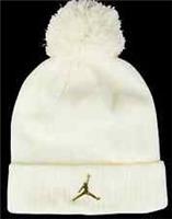 NIKE Jordan stud Cream Bobble Stylish Beanie Hat AGE 12-16