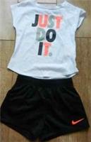 Nike air Just do it Swoosh girls T-shirt Shorts Set 12- Months to 4 Years