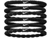 NIKE FLEX HAIR TIE 6 PACK ADULT UNISEX PACK BLACK / BLACK / WHITE