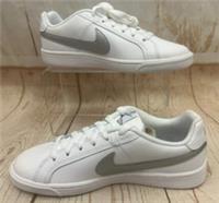 NIKE Ladies White Silver Court Trainers UK 3 EU 36