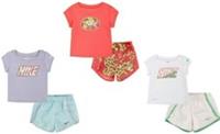 Nike Girls infants Tee T-shirt And Shorts Set 12-18-24 Months Multi Colours nike