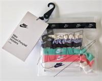Nike Mixed Ponytail Holders Hair Ties Hairbands 6 Pack Womens In Pouch Brand New