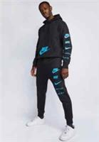 Nike Air Mens Swoosh Tracksuit Fleece Hoodie Joggers Sweatpants Hoody Black - M Regular