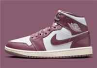 NIKE JORDAN 1 MID BOOT TRAINERS UK 7 EUR 41 MAUVE BQ6472-050 SNEAKER