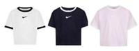 Nike Air Girls Pro Crop Short-Sleeve Club Junior T Shirt Girls Top Age 4-7 Years