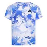 Nike Air dye Boys All Over Print T Shirt Swoosh Top Size Age from 2-7 Blue Nike