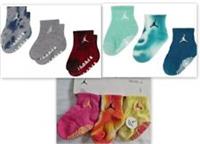 Nike Jordan 3 pair Ankle Everyday sock Ankle UK 6/12 Months 1-2 Years infant dye