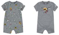 Nike Baby Romper set 0-9 Months 2pc Set Nike Graphic Tick Romer Vest Set Grey