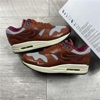 Nike Air Max 1 x Patta Dark Russet Brown Leather Shoes - Size UK 4.5 / EU 37.5