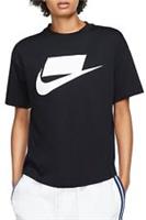 Nike Shirt Womens Black / WhiteBoxy Tee Short Sleeves Loose Fit - Size Small - S Regular