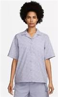 Nike Everyday Woven Short Sleeve Button Down Shirt Purple - Size Small (S) - S Regular