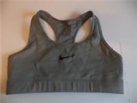 new nike dri-fit Non-Wired Sports Bra crop top pull on grey small size 8 10 gym - S Regular