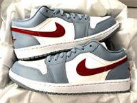 NIKE AIR JORDAN 1 LOW TRAINERS UK 8.5 EU 43 BLUE RED DC0774-164 SNEAKERS