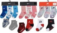 3 Pairs Nike Baby Socks Age 6-12 12-24 Months 2-4 Years Size Grip Grippy Jordan