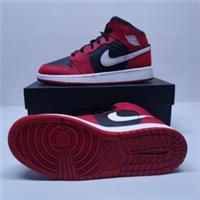 Air Jordan 1 Mid Trainers Red (NEW) Nike Boys/Girls "DQ8423-061" (RRP £84.99)