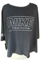 Nike Training Tee Womens Size 3XL Black Plus Size Dri Fit Cropped BNWT - 3XL Plus