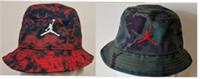 Nike JORDAN CHILD Unsex Bucket Hat Green Camo Red Print Logo Size Around AGE4-10