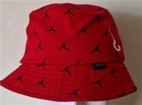 Nike JORDAN Youth Unsex Bucket Hat Red Black Jumpman Logo Size Around AGE-7-12