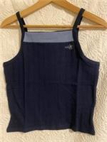 NIKE 90s Y2K Dead Stock Navy Blue Cami T Shirt Tank Top Red Label RARE Sz- M,XL - M Regular