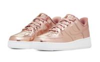 NIKE AIR FORCE 1 SP TRAINERS UK 10.5 EU 45.5 AF1 ROSE GOLD METALIC CQ6566-900