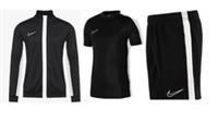 NIKE Academy Tracksuit TShirts-shorts Set Junior AGE 13-14 Black-3 peice set