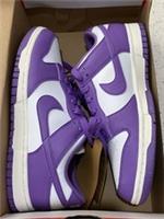 W Nike Dunk Low Trainers In Purple/white - Size UK 7.5 - New In Box