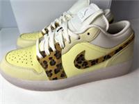 NIKE AIR JORDAN 1 LOW TRAINERS UK 7.5 EU 42 SNEAKER LEOPARD PRINT DN6998-700