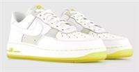 Nike Air Force 1 07 Low UV Reactive Trainers Women's Size UK 7.5 White Yellow