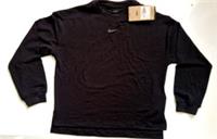 Nike Air Yoga Tick Girls Kid Pro Long Sleeve Junior T Shirt Youth 10-12 Black