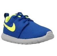 Nike Junior Trainers Nike Roshe Run Kids Boys Trainers Sports Running Shoes Blue - 4-2 Standard