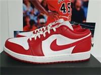 Nike Air Jordan 1 Low Gym Red White Mens UK 11 EUR 46 (553558 611)
