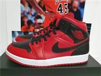 Nike Air Jordan 1 Mid Reverse Bred Mens UK 8.5 EUR 43 (554724 660)
