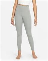 NIKE WOMENS YOGA DRI-FIT 7/8 LEGGINGS JOGGERS JOGGING BOTTOMS RUNNING PANTS GREY - XS UK 4-6 Regular