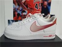 Nike AIR FORCE 1 07 Jumbo White Orange Mens UK 9.5 EUR 44.5 (DV3505 100)